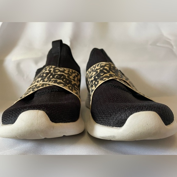 Adidas Black and Leopard Print Women's Slip-On Sneakers - Picture 6 of 10